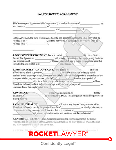 Free Noncompete Agreement Template FAQs Rocket Lawyer