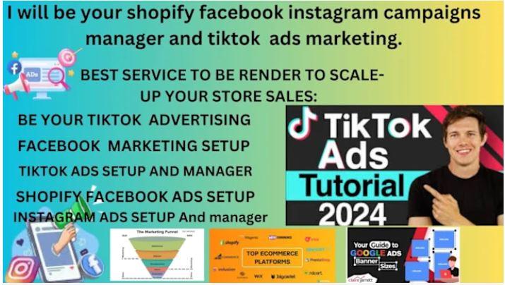 I Will Set Up Your Shopify, Facebook Ads, TikTok Video, Instagram Campaign, Meta Market