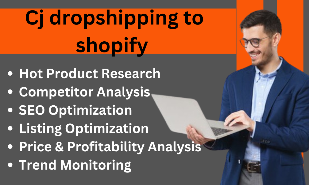 I Will Add and Upload Winning Products from CJ Dropshipping to Your Shopify Store