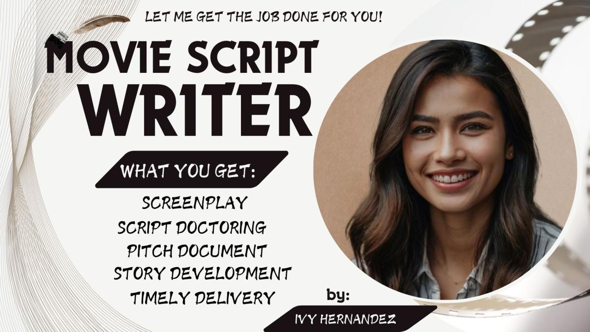 I Will Ghostwrite Compelling Movie Scripts, TV Series, Screenplays, and Feature Film Scripts