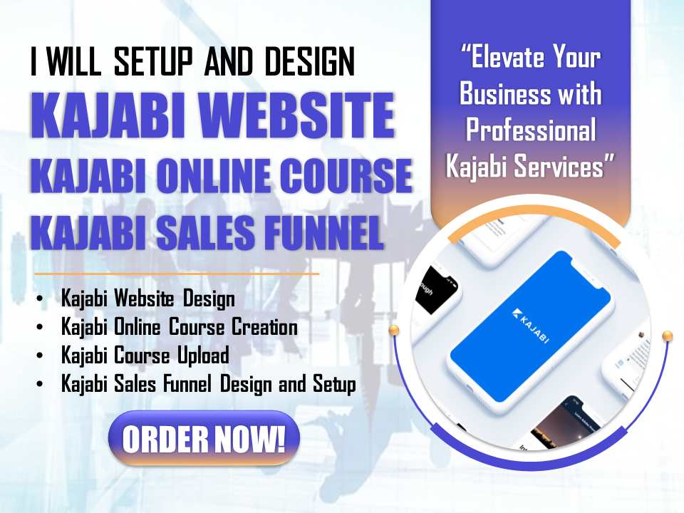 I Will Design Your Kajabi Website, Online Course, and Sales Funnel