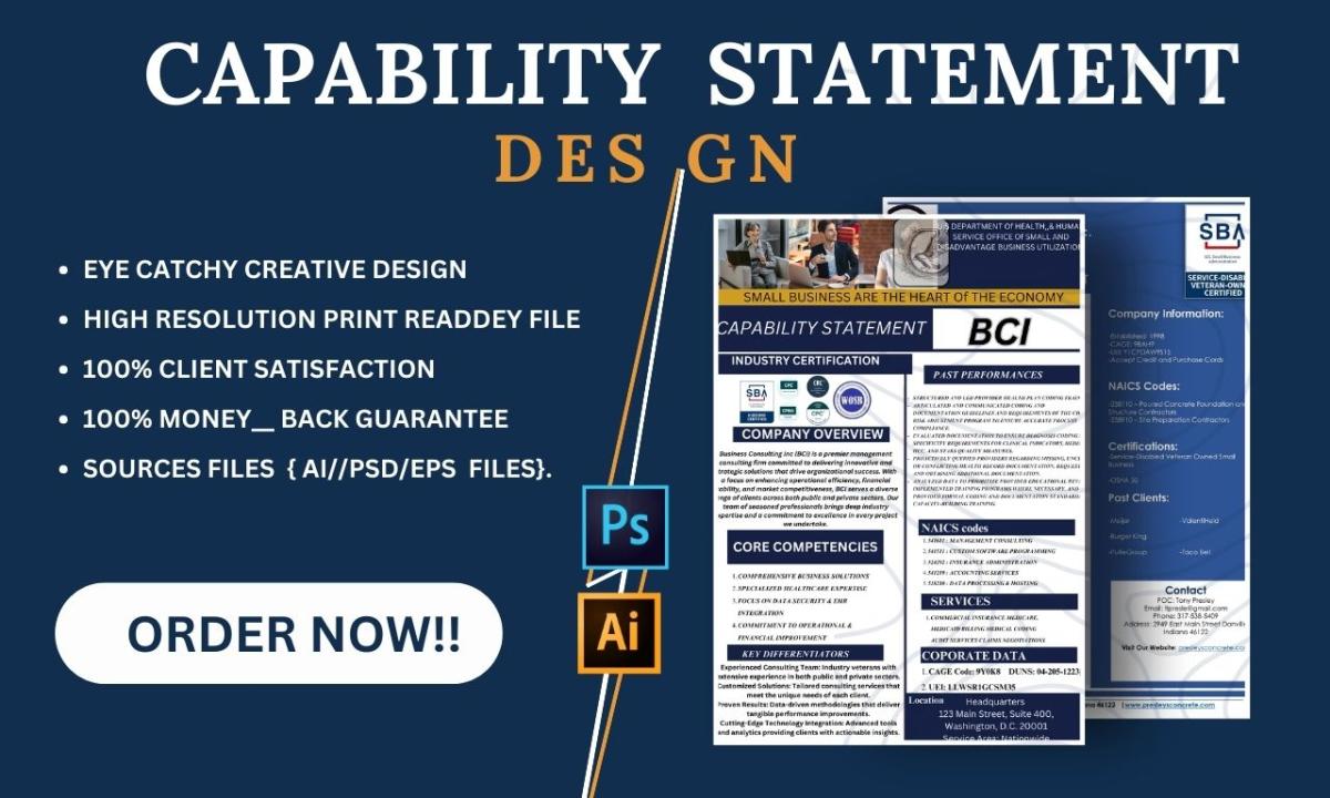 I Will Design Government Capability Statement, Capability Statement