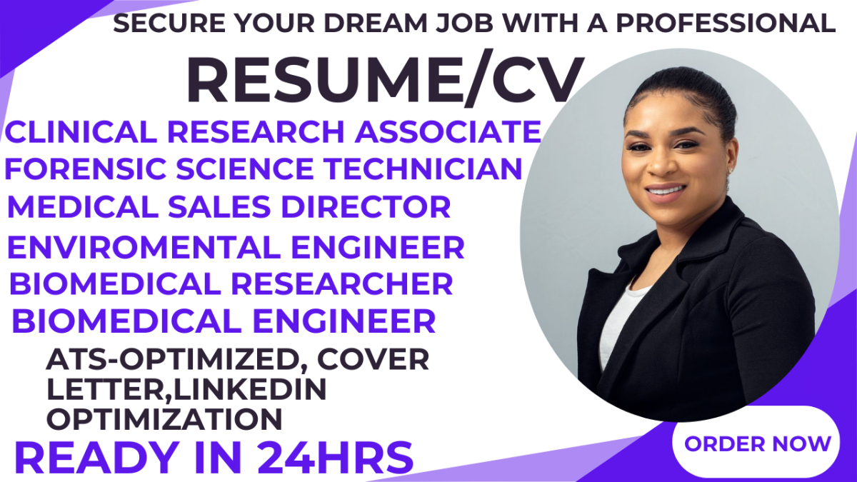 I’ll Craft Specialized Resumes for Biomedical Engineers and Other Technical Fields CV