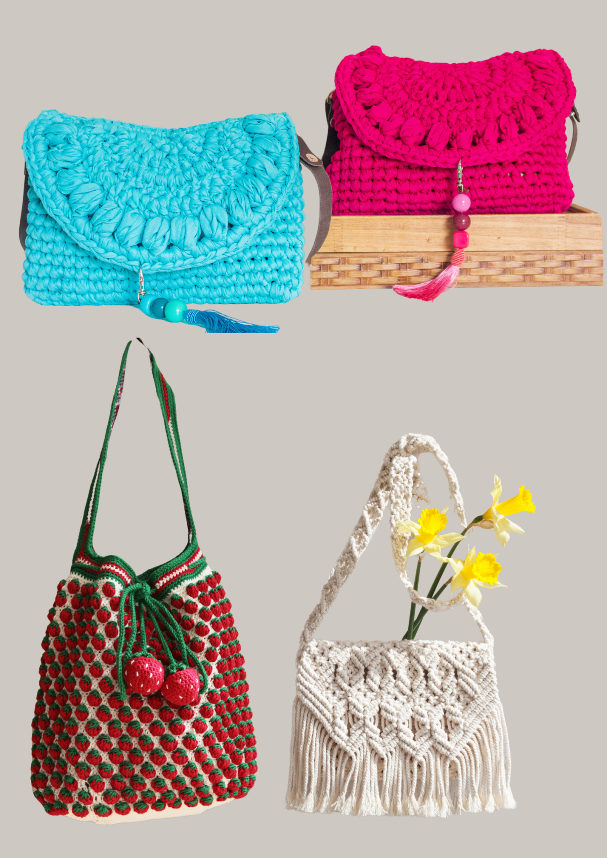 I Will Create Custom Handmade Crochet Bags – Stylish & Durable Designs Tailored Just for You