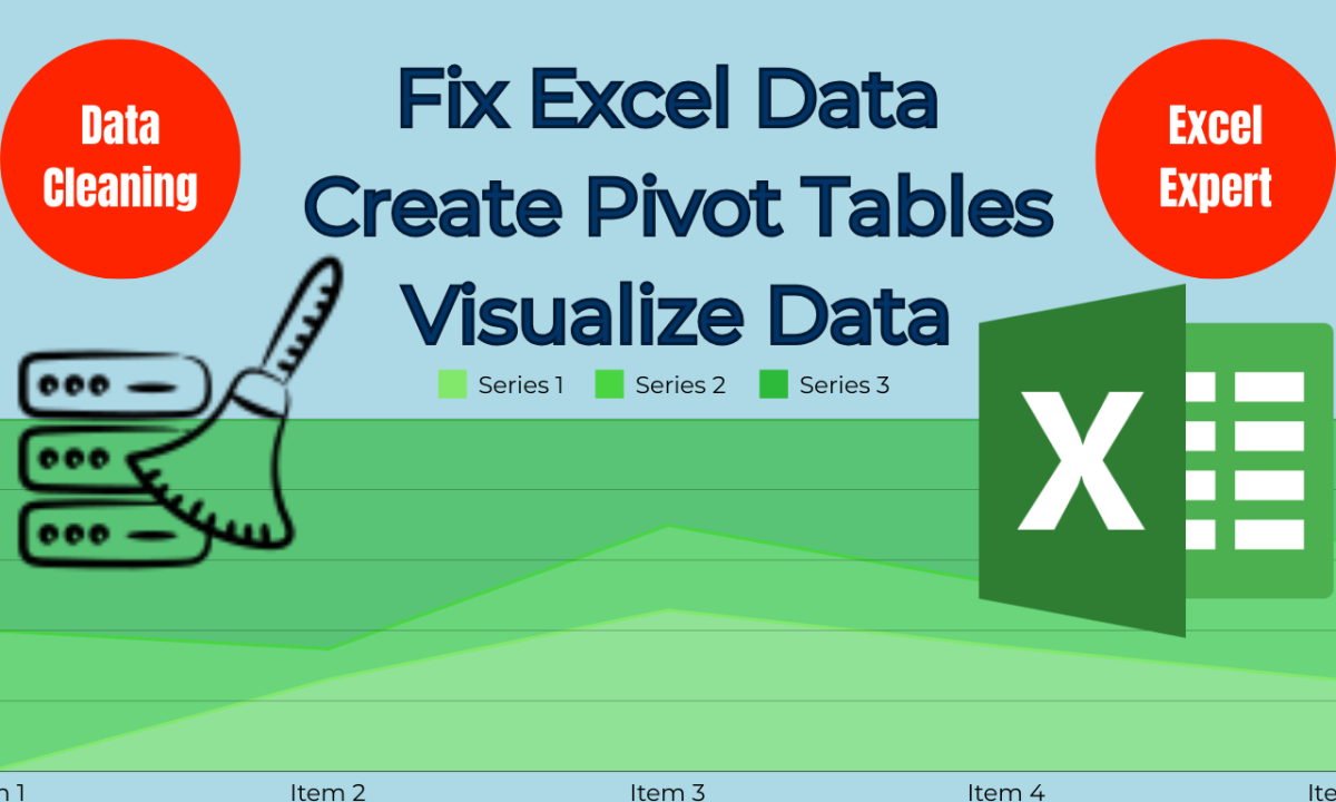 I Will Transform Your Data with Expert Excel Fixing, Pivot Tables, and Visualizations