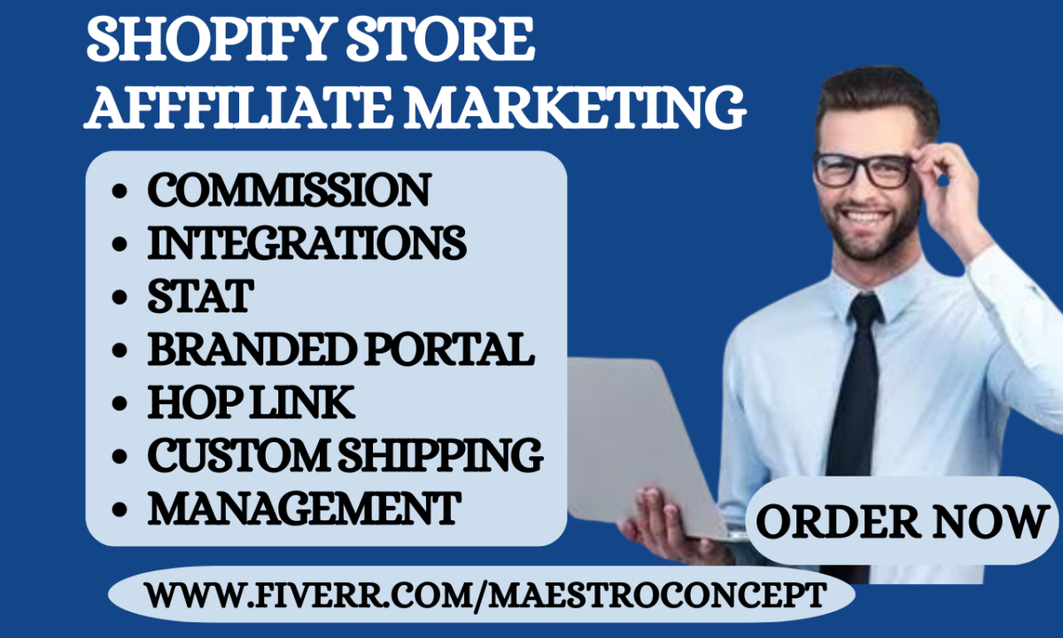 Design Shopify Store for Affiliate Marketing with UpPromote Referral Link & GoAffPro