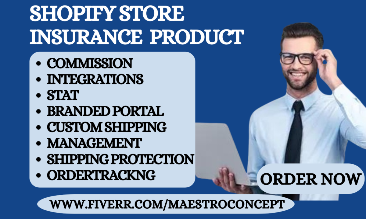 I Will Design a Shopify Store for Insurance, Navudium, Parcel Warranty & Shipping Product Route