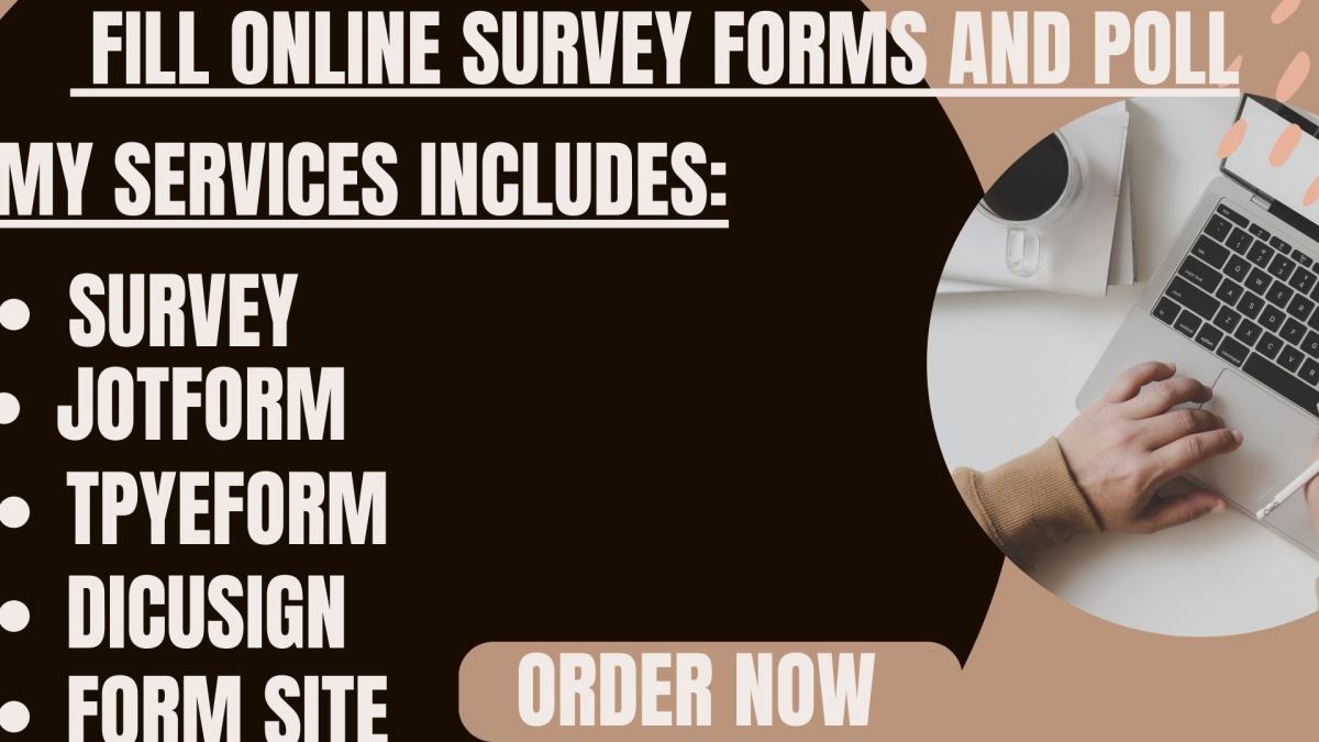 I Will Create JotForm, TypeForm, Google Form, Cognito Form, Surveys, FormStack, and DocuSign