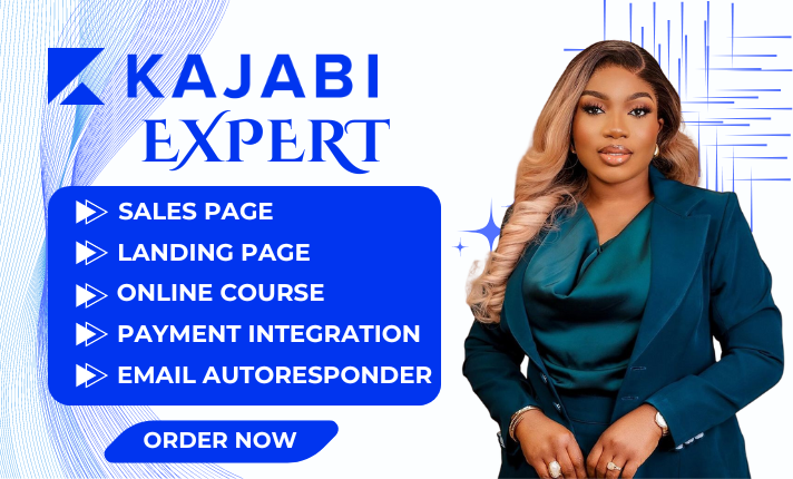 I will kajabi website design, kajabi online course, kajabi sales funnel, landing page