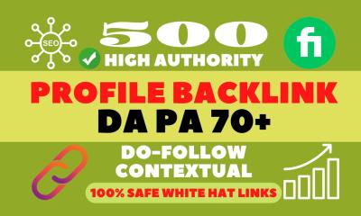 I will create high da social media profile backlinks white hat seo pr9 link building
