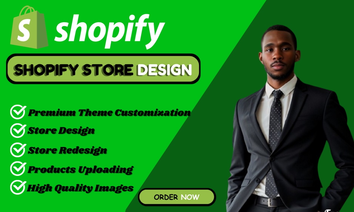 I will design, redesign Shopify store, create Shopify website