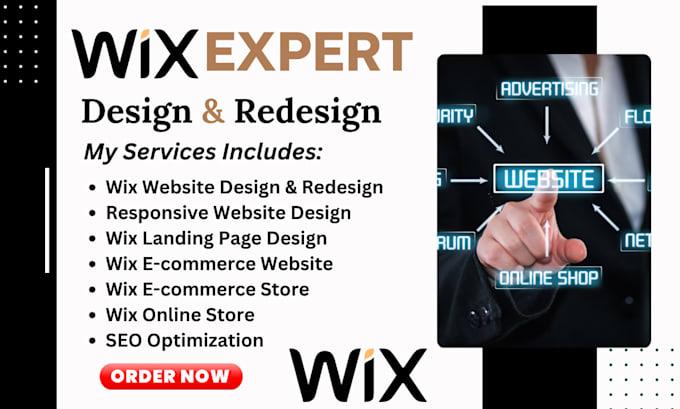 I will design redesign wix ecommerce store, wix website design, wix landing page