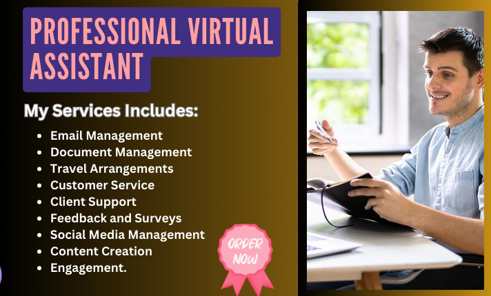 I will be your personal virtual assistant and social media manager