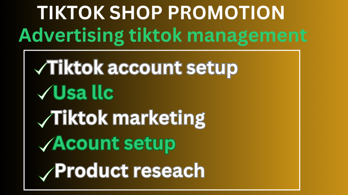 I will create USA llc tiktok shop for non USA resident