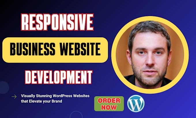 I will build responsive business website, wordpress blog website, website development