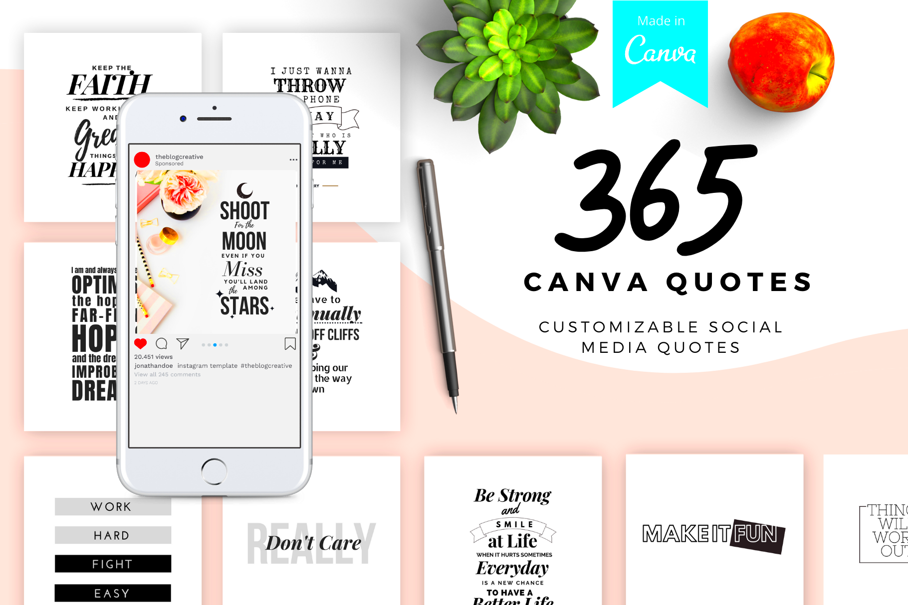 365 Canva Quotes Templates Creative Market