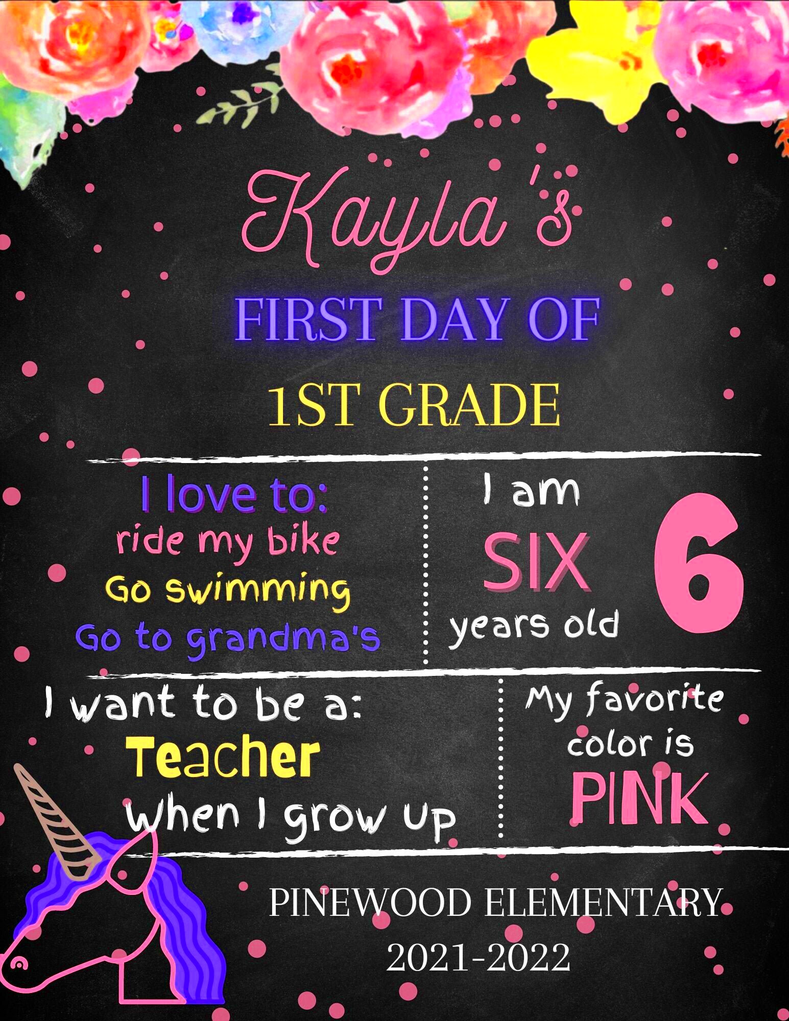 1st day of school canva template customized 1st day of school Etsy