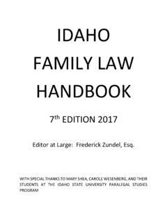 IDAHO FAMILY LAW HANDBOOK idahofamilylawhandbookpdf PDF4PRO