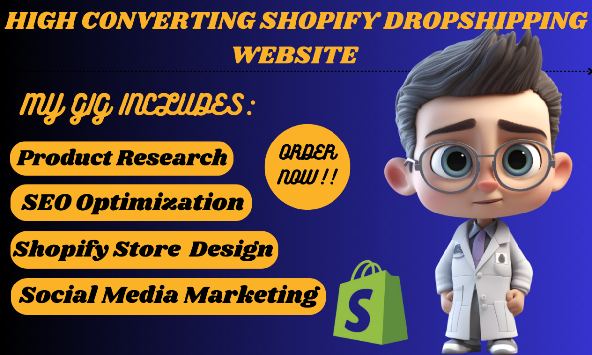 I will create shopify website redesign shopify dropshipping store