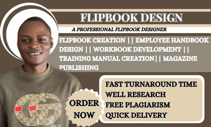 I will create instruction training manual, flipbook, workbook, employee handbook, ppt