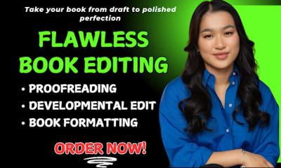 I Will Provide Comprehensive Developmental Book Editing, Formatting, and Proofreading for Memoirs and Fiction
