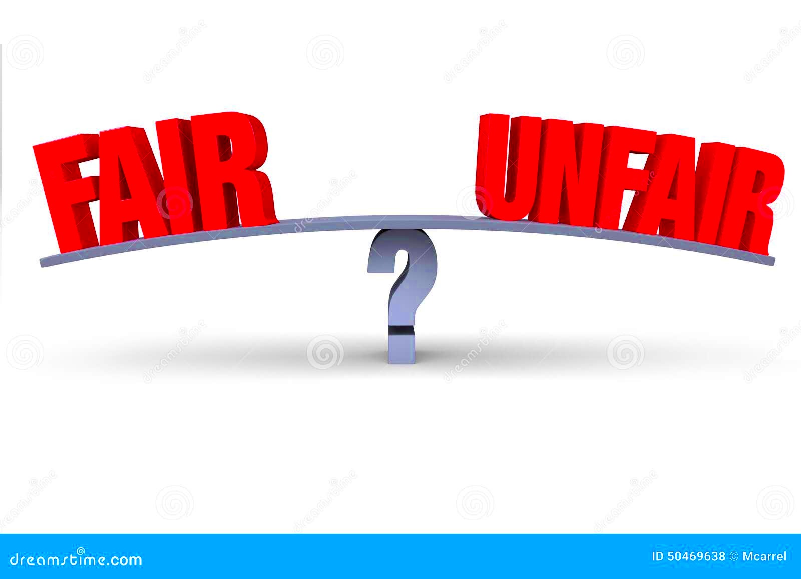 Fair or Unfair stock illustration Illustration of balance 50469638