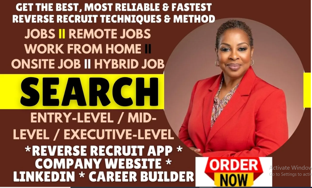 I will search for remote job, apply as head hunter using reverse recruit on your behalf