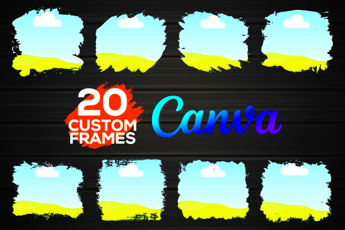 Custom Canva Frames Mockup Frames Editable Canva Templates Etsy