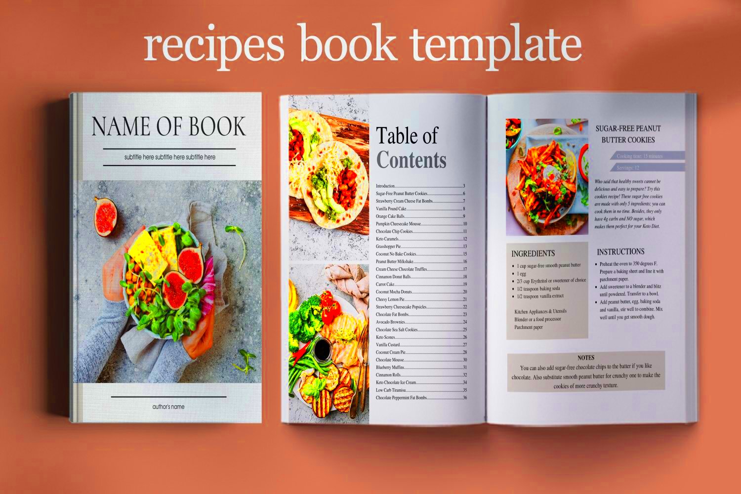 Recipe Book Template for Canva 1084164 Canva Templates Design Bundles