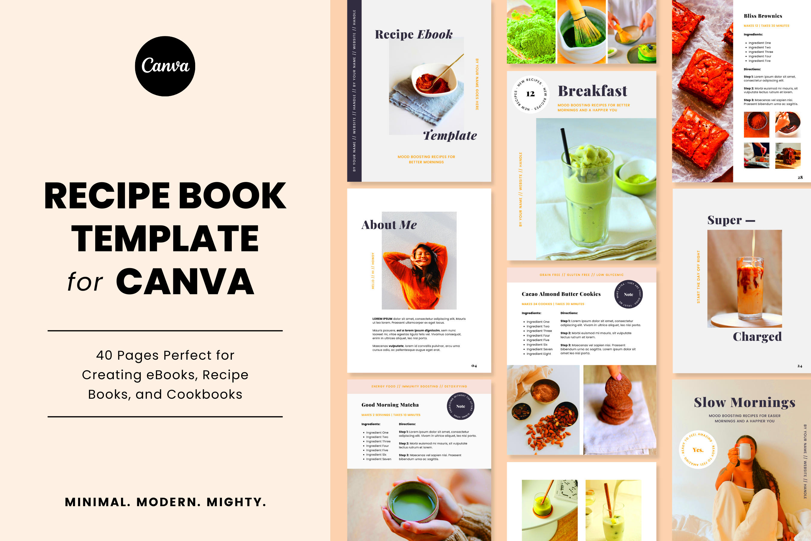 Canva Recipe Book Template Creative Market