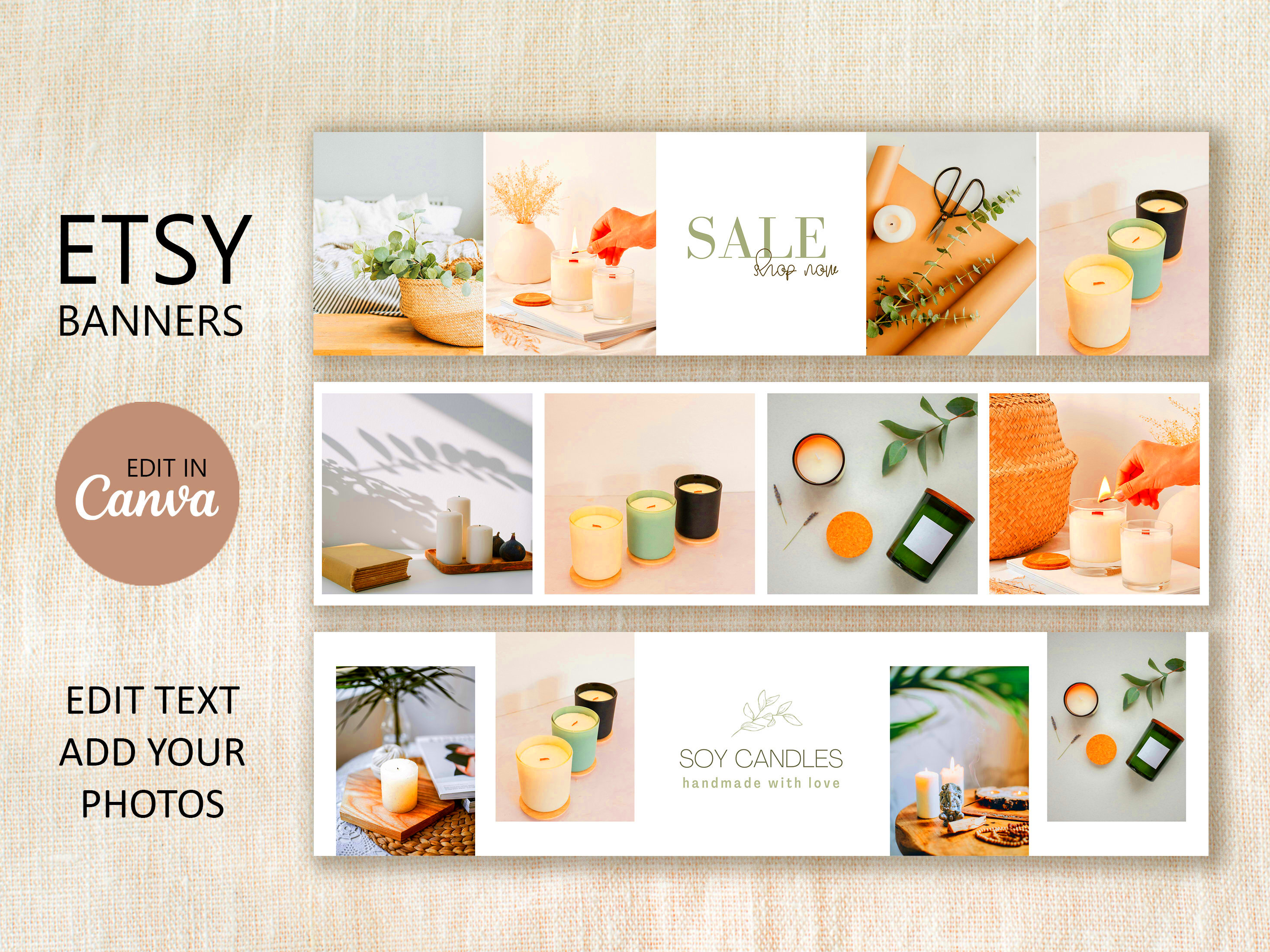 Etsy Banner Template Editable in Canva DIY Etsy Photo Cover Etsy Ireland