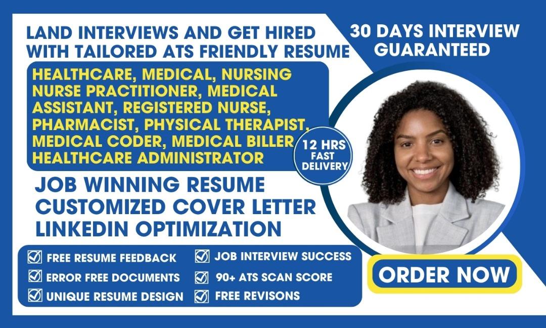 I Will Write a Resume for Healthcare, Medical, Nursing, Medical Assistant, CND, and STNA