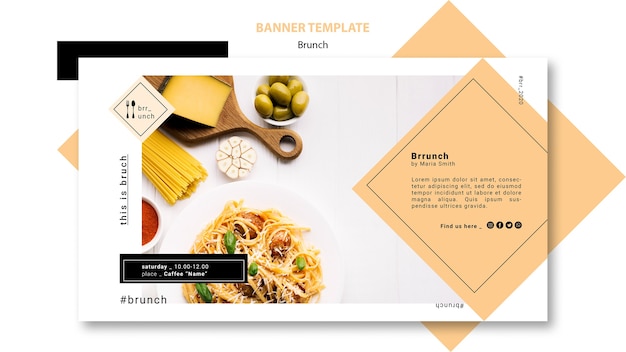 Delicious Brunch Banner Template – Free to Download