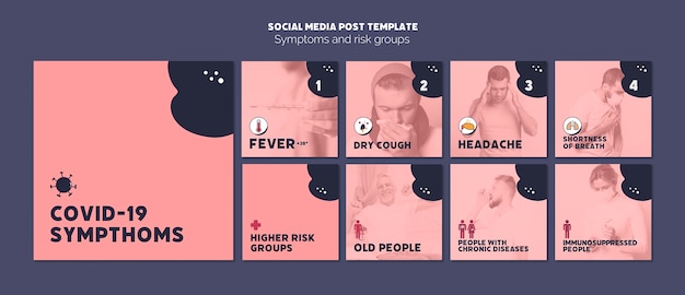 Symptoms and Risks Social Media Template – Free Download