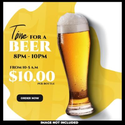 Beer Social Media Post Design Template – Free Download