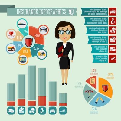 Businesswoman Hipster Girl Infographic Presentation Design Elements