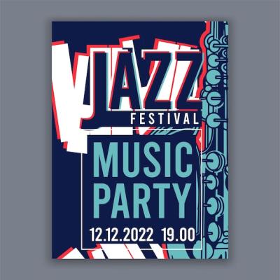 Creative Jazz Concert Flyer Template Illustration – Free Download