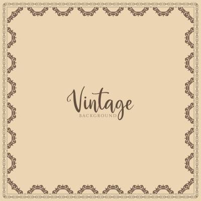 Beautiful Retro Background Design with Vintage Frame – Free Download