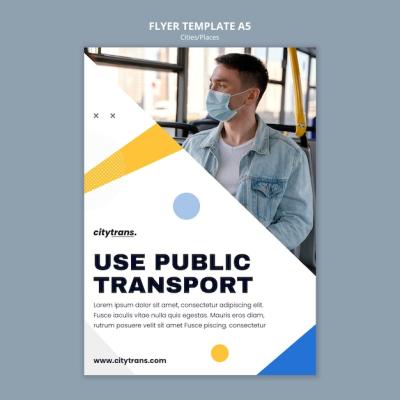 Public Transport Flyer Template – Download Free Stock Photo