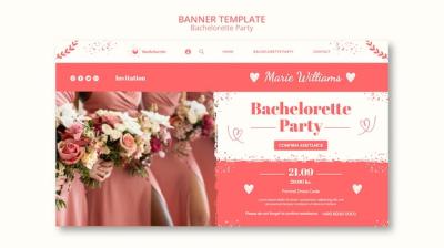 Creative Landing Page Template for Bachelorette Party – Free Download