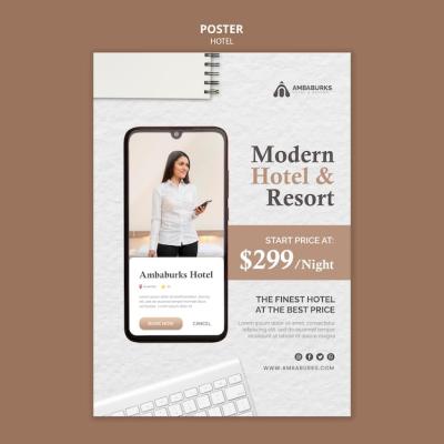 Hotel Template Design Poster – Free Download for Your Projects