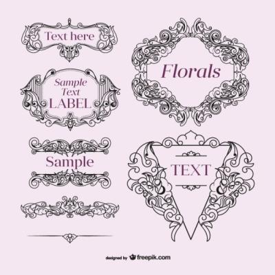 Floral Labels Pack – Download Free Stock Photo