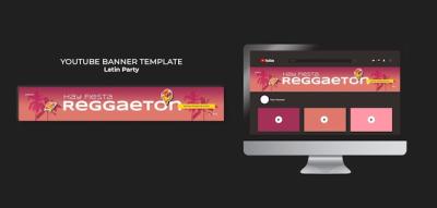 Latino Party Youtube Banner Template – Free Download