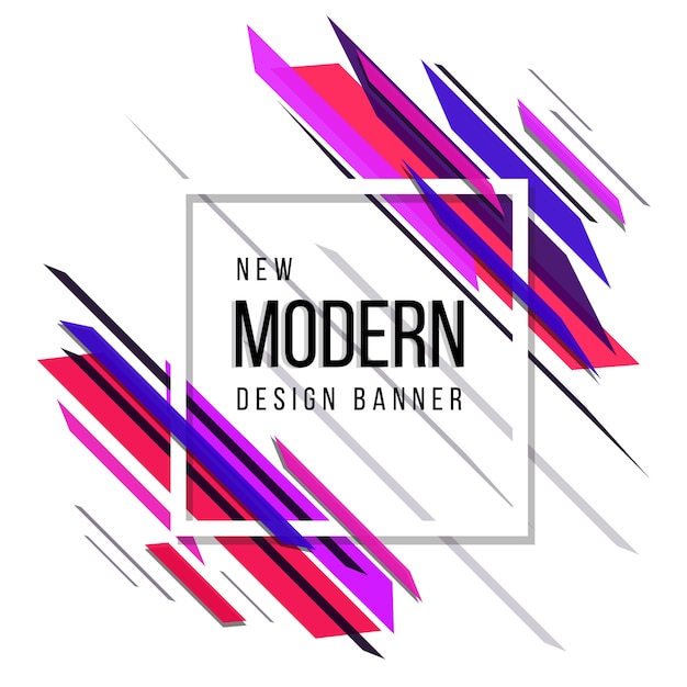 Modern Abstract Banner in Pink and Blue – Free Download