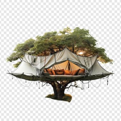 Treehouse Isolated on Transparent Background – Free Download for Stock Photo