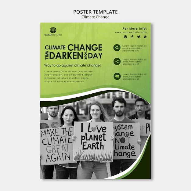 Climate Change Protest Poster – Free Download, Download Free Stock Photo