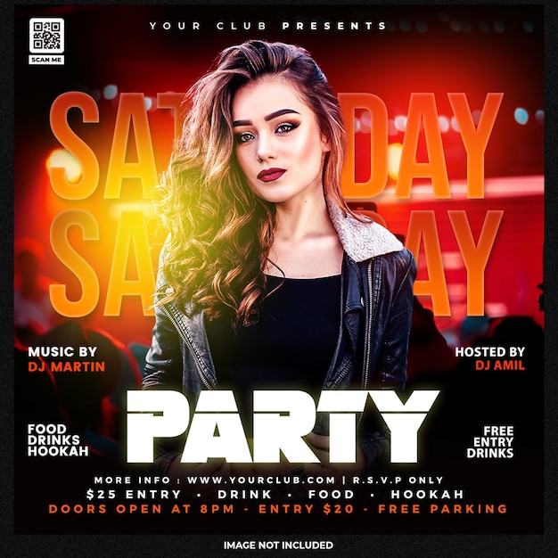 Club DJ Party Flyer Social Media Post – Free Download