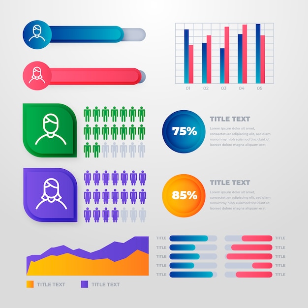 Gradient Demographic Chart Design – Free Download