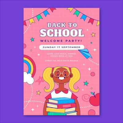 Back to School Hand Drawn Poster – Free Download