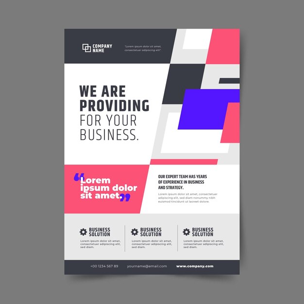 Modern Business Flyer Template in Vibrant Colors – Free Download